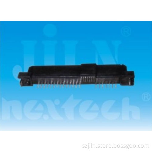 SATA 7+7+15P Female Harpoon Double Column DIP straight Angle connector